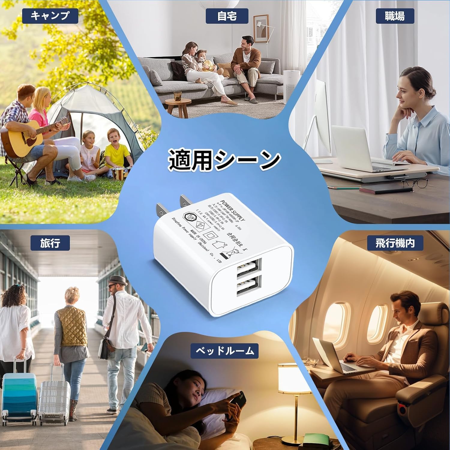 Amazon.co.jp: USB 充電器 2個セット ACアダプター 10W 2ポート USB